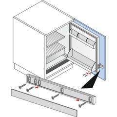 Charnière invisible pour portes de réfrigérateur - ferrure entraînée 4