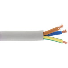 Câble H05 VV-F 2,5 mm² - Couronne 50 m - 3G 2,5 mm² - Gris 0