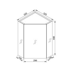 Armoire de toilette CORSA 31cm - 1 porte miroir 3