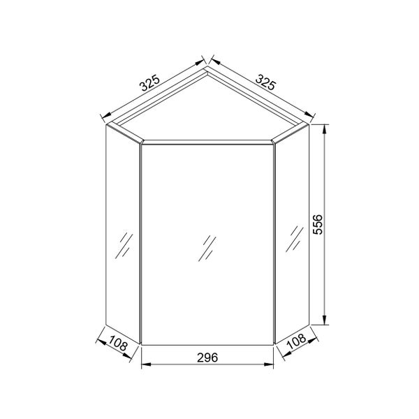 Armoire de toilette CORSA 31cm - 1 porte miroir 3
