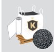 Kit Graviers noir + géotextile = 1 Big Bag gravier noir aggly 6/10 1.5T [environ 20m2 sur 5cm d'épaisseur] + 1 géotextile 25m2