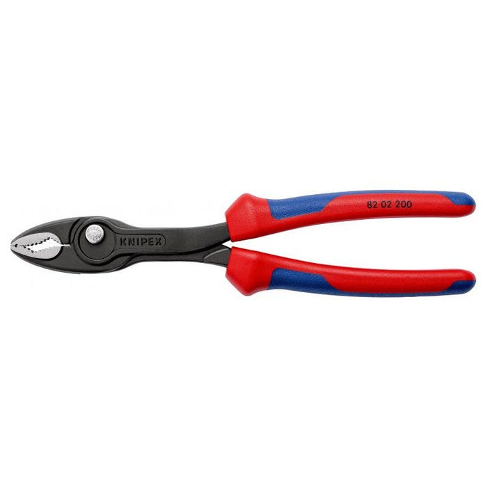 Knipex 82 02 200 - Alicate agarre frontal ajustable Knipex TwinGrip 200 mm. con mangos bicomponentes 0