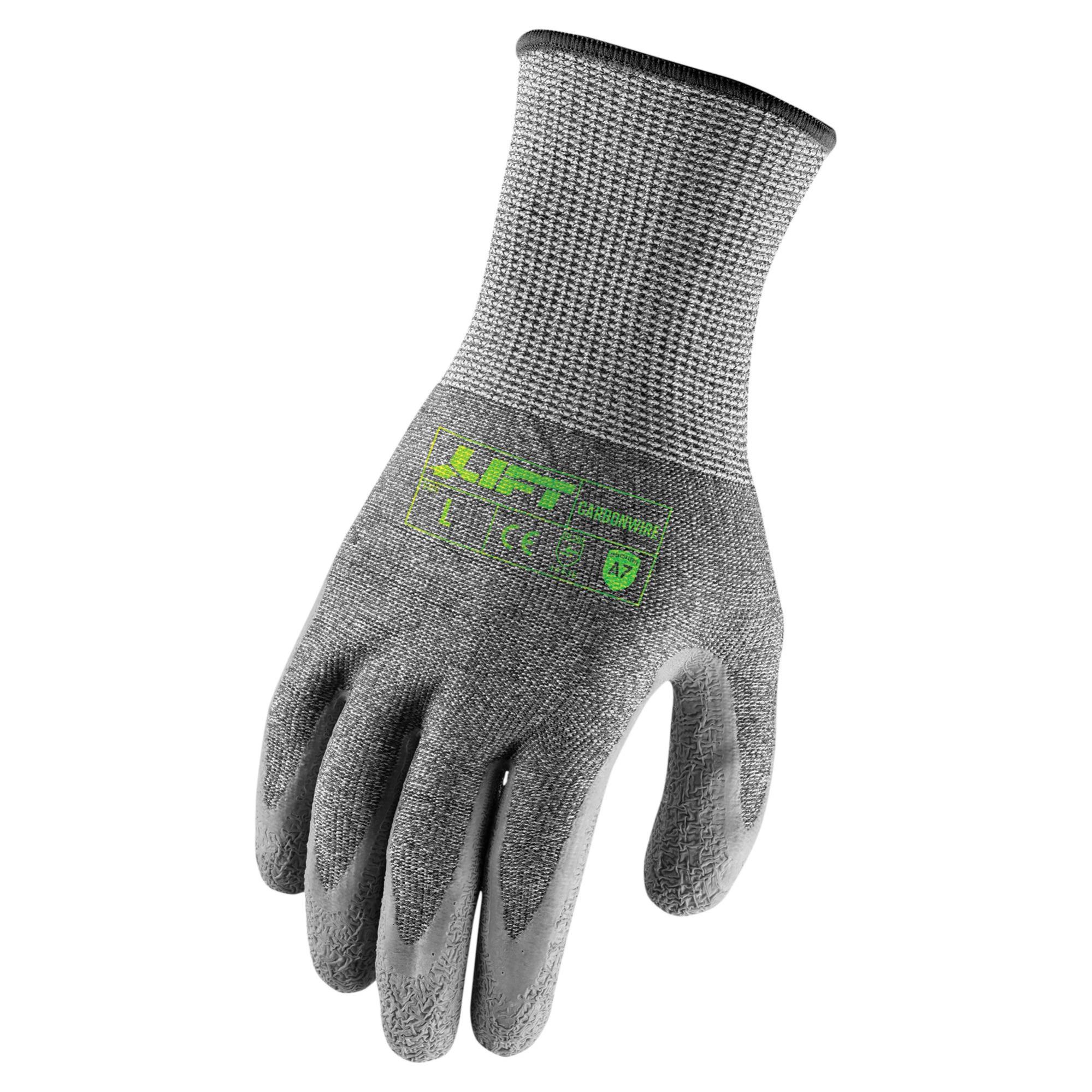 Gants de protection anti coupure LIFT SAFETY CARBONWIRE A7 LATEX CRINKLE XL