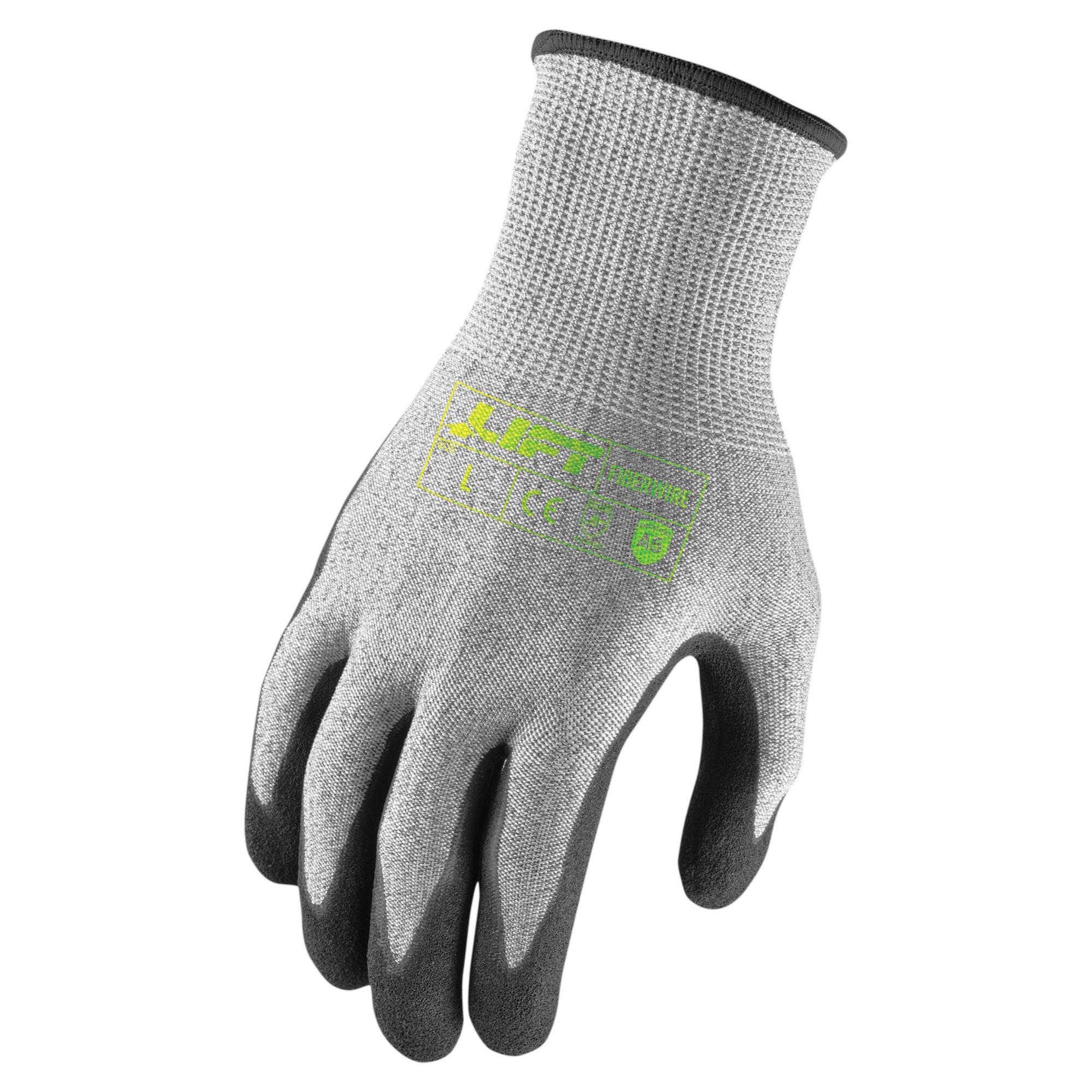 Gants de protection anti coupure LIFT SAFETY FIBERWIRE A5 NITRILE MICROFOAM L