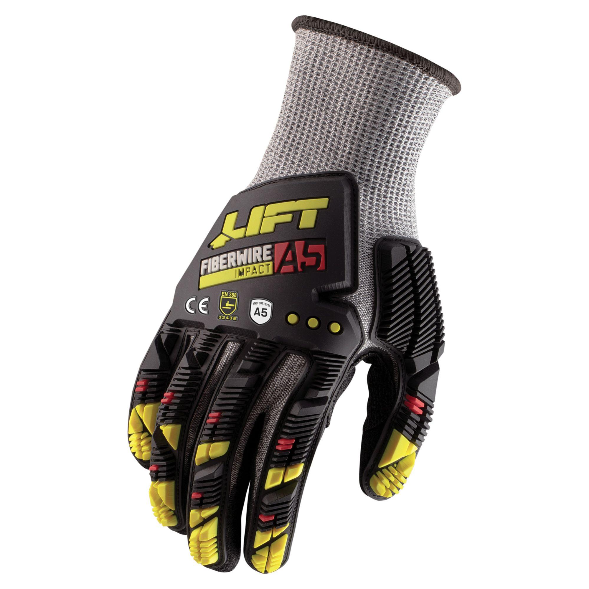 Gants de protection antichoc LIFT SAFETY FIBERWIRE A5 IMPACT NITRILE MICROFOAM M