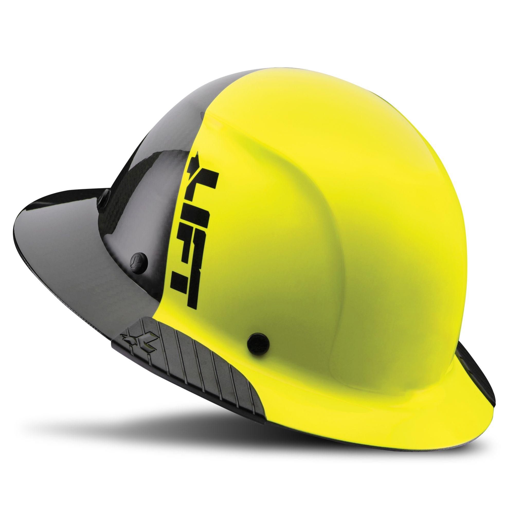 Casque de protection en carbone LIFT SAFETY DAX 50 FULL BRIM Jaune