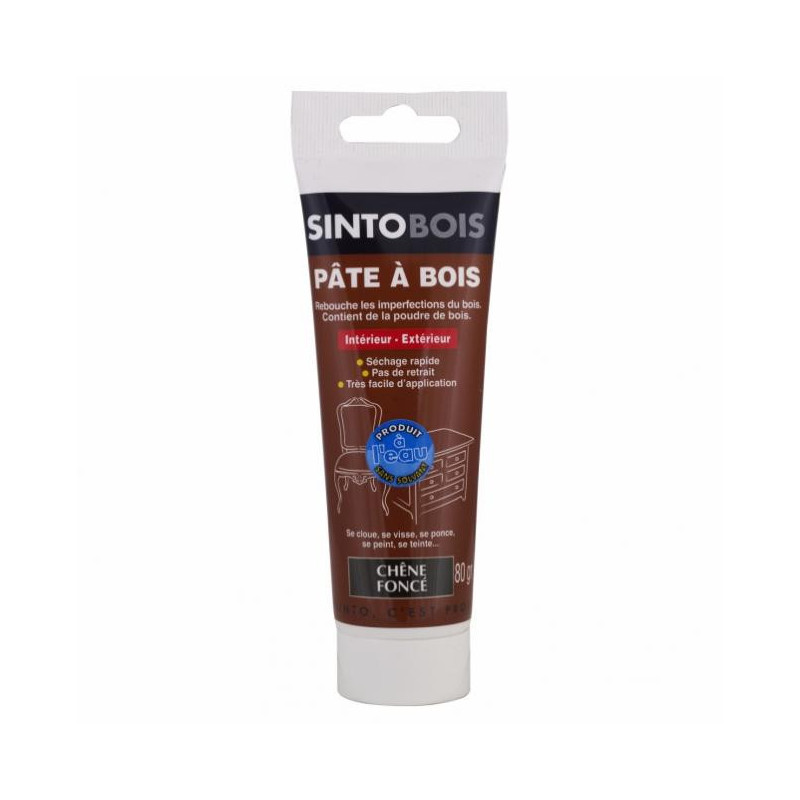 Pâte à bois à l'eau SintoBois - Couleur: Chêne clair - Cond.: Tube de 80g