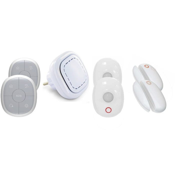 Kit alarme maison sans fil connecté 3 en 1 - détection présence et ouverture xl - lifebox smart 0