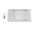 Baignoire bain douche JACOB DELAFON Malice + nettoyant Blanc brillant, 160 X 85 version droite