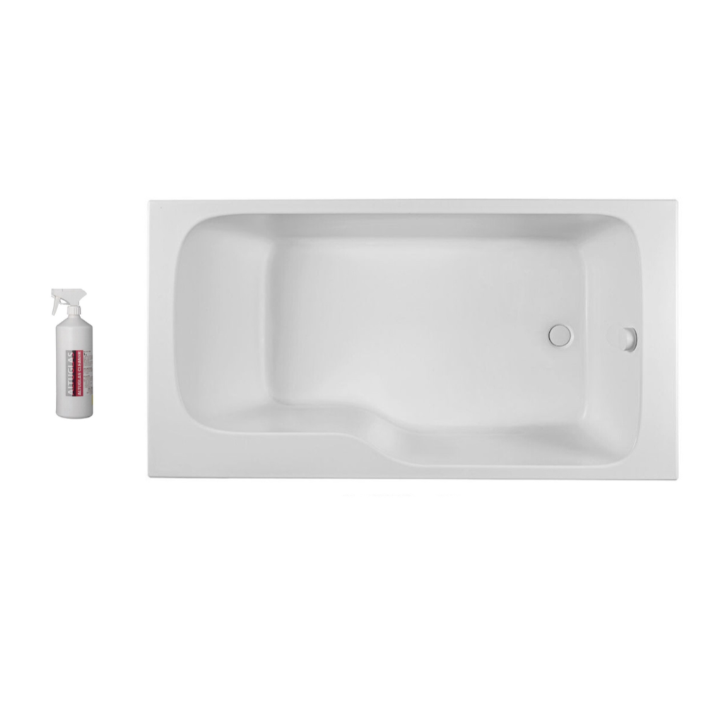 Baignoire bain douche JACOB DELAFON Malice + nettoyant Blanc brillant, 160 X 85 version droite