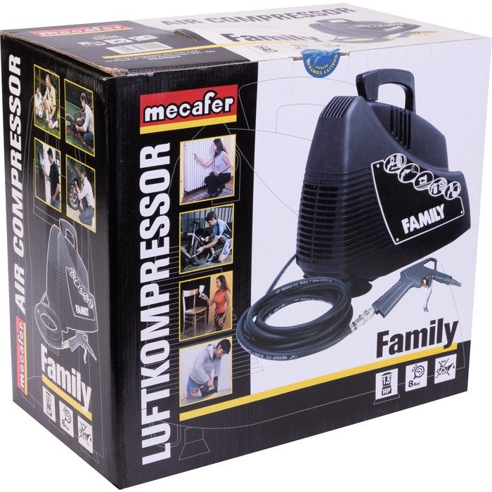 Compresseur sans cuve portatif Family Mecafer - 1,5 CV 1