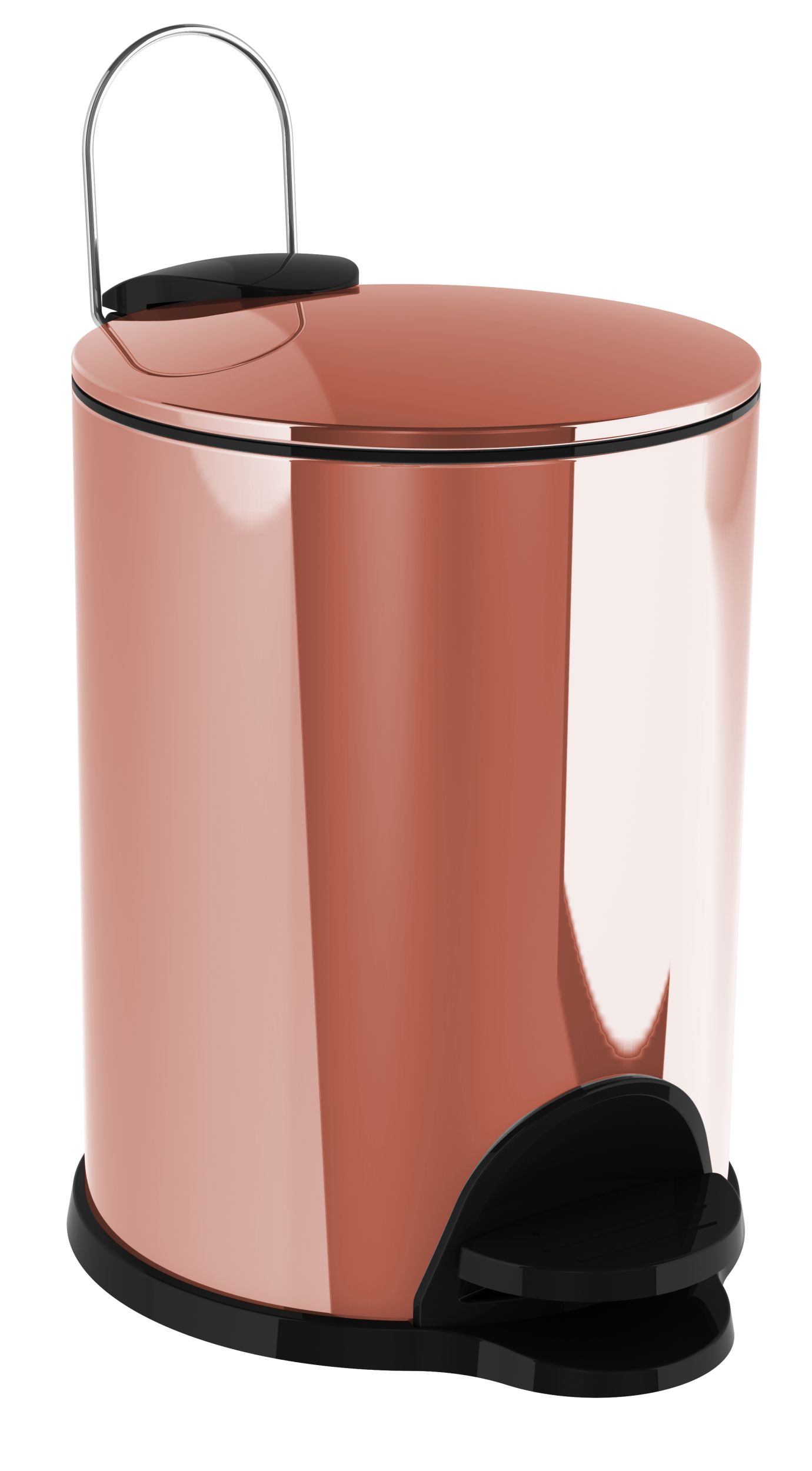 Poubelle inox 3L couleur cuivre brillant COPERBLINK 16,8 x 25 x 16,8 cm