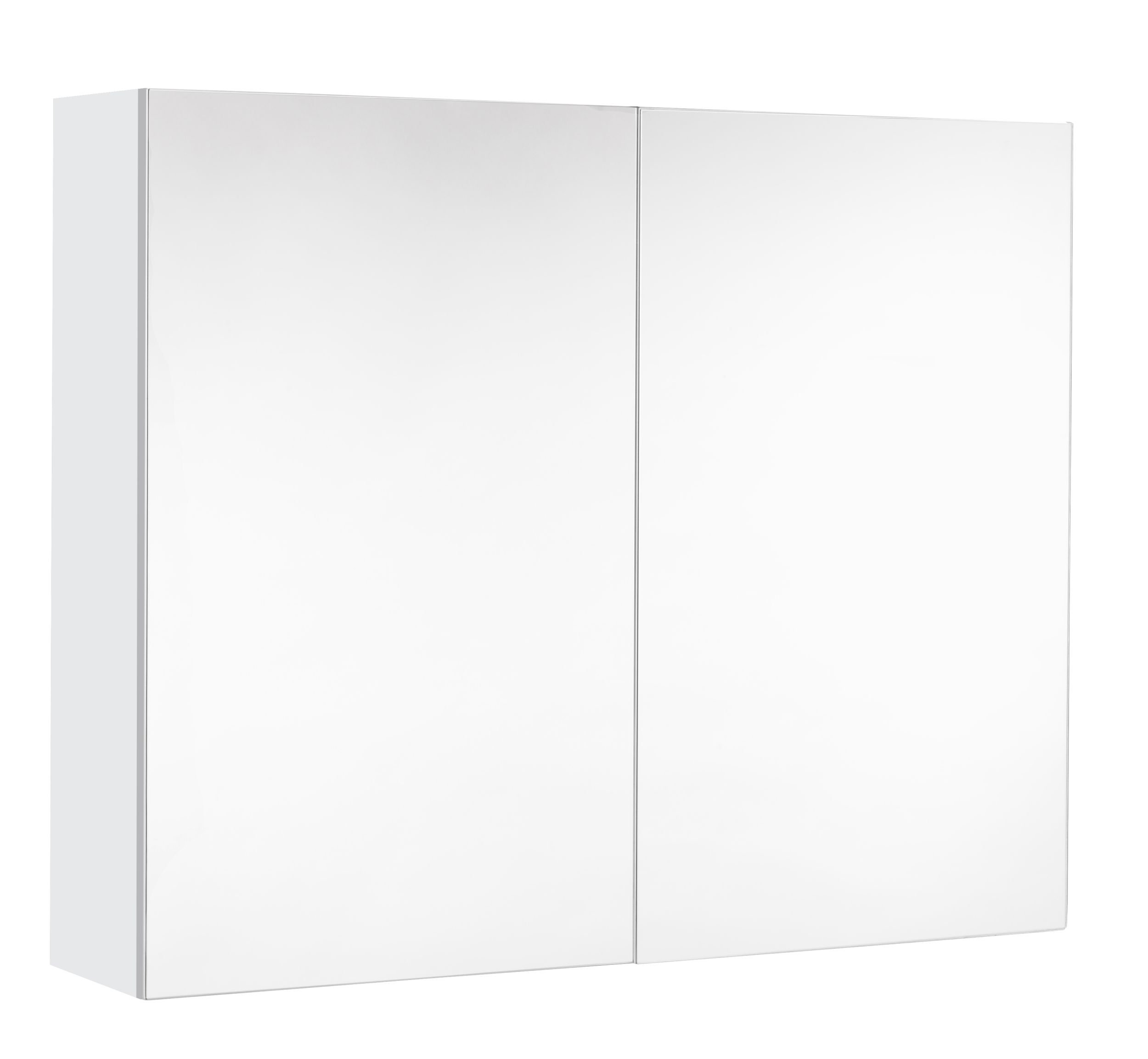 Armoire de toilette avec miroir et prise LOOK 80 cm blanc alpin brillant