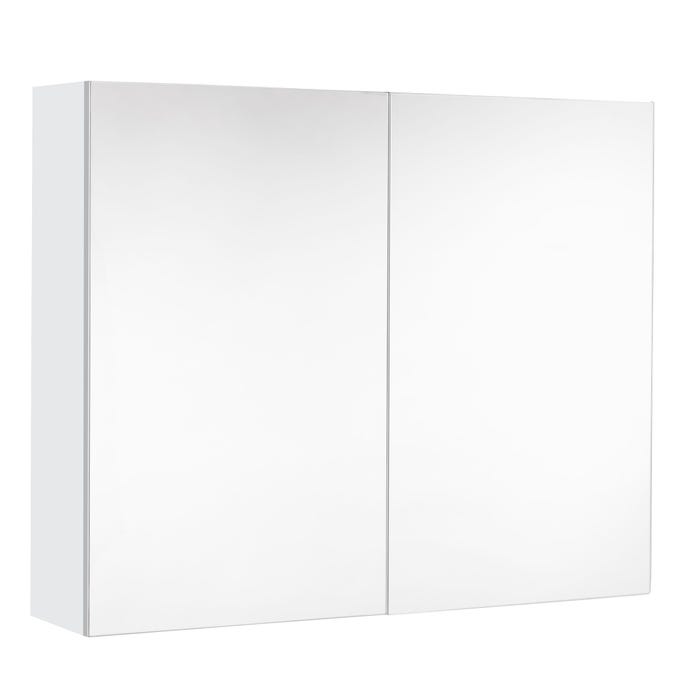 Armoire de toilette avec miroir et prise LOOK 80 cm blanc alpin brillant 0