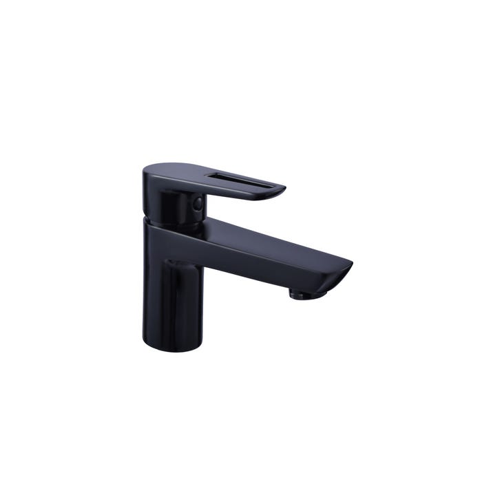 Robinet salle de bain Mitigeur lavabo en laiton VISION avec 2 flexibles - noir - 5 x 13,5 x 16,3 cm 0