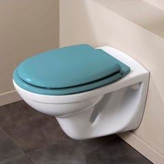Abattant WC en bois compressé déclipsable ATLAS turquoise 2