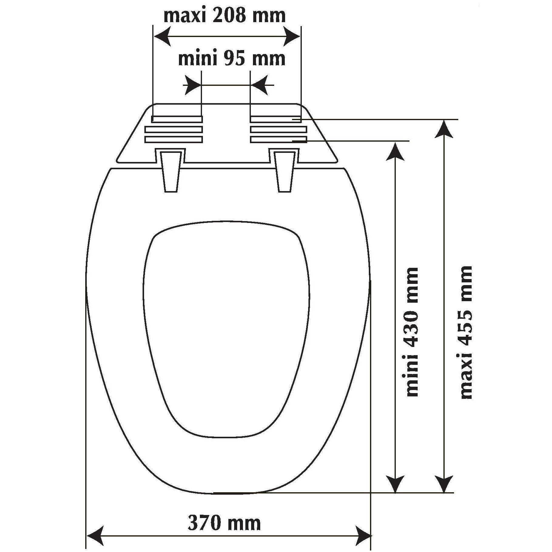 Abattant WC en bois compressé - fermeture progressive et déclipsable SERENITY 2 gris anthracite 2