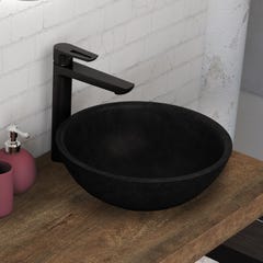 Robinet salle de bain Mitigeur lavabo-haut VISION en laiton - 5 x 27 x 20,8 cm - noir 1