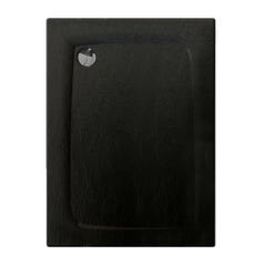 Receveur de douche extra-plat texture effet pierre MOONEO RECTANGLE 120 x 90 cm noir