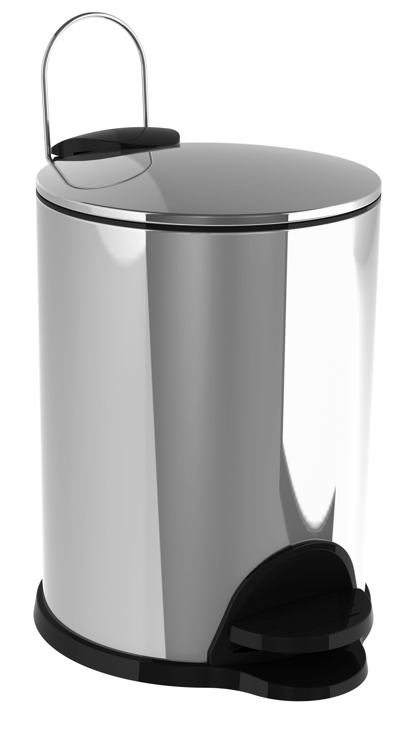 Poubelle inox 3L COPERBLINK chromé brillant 16,8 x 25 x 16,8 cm