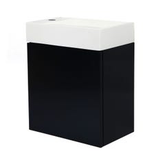Meuble lave-mains JAVA PACK noir mat + vasque blanche 40,2 x 48,6 x 25,1 cm - 0