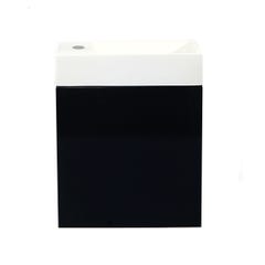 Meuble lave-mains JAVA PACK noir mat + vasque blanche 40,2 x 48,6 x 25,1 cm - 2