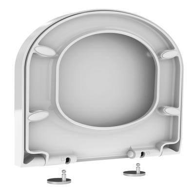 Abattant WC en thermodur avec éclairage LED NIGHTY 2 - blanc brillant -  37,2 x 6,7 x 46,5 cm - ❘ Bricoman