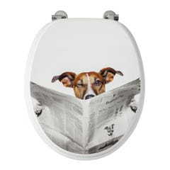 Abattant WC en MDF décor BUSINESS DOG 3