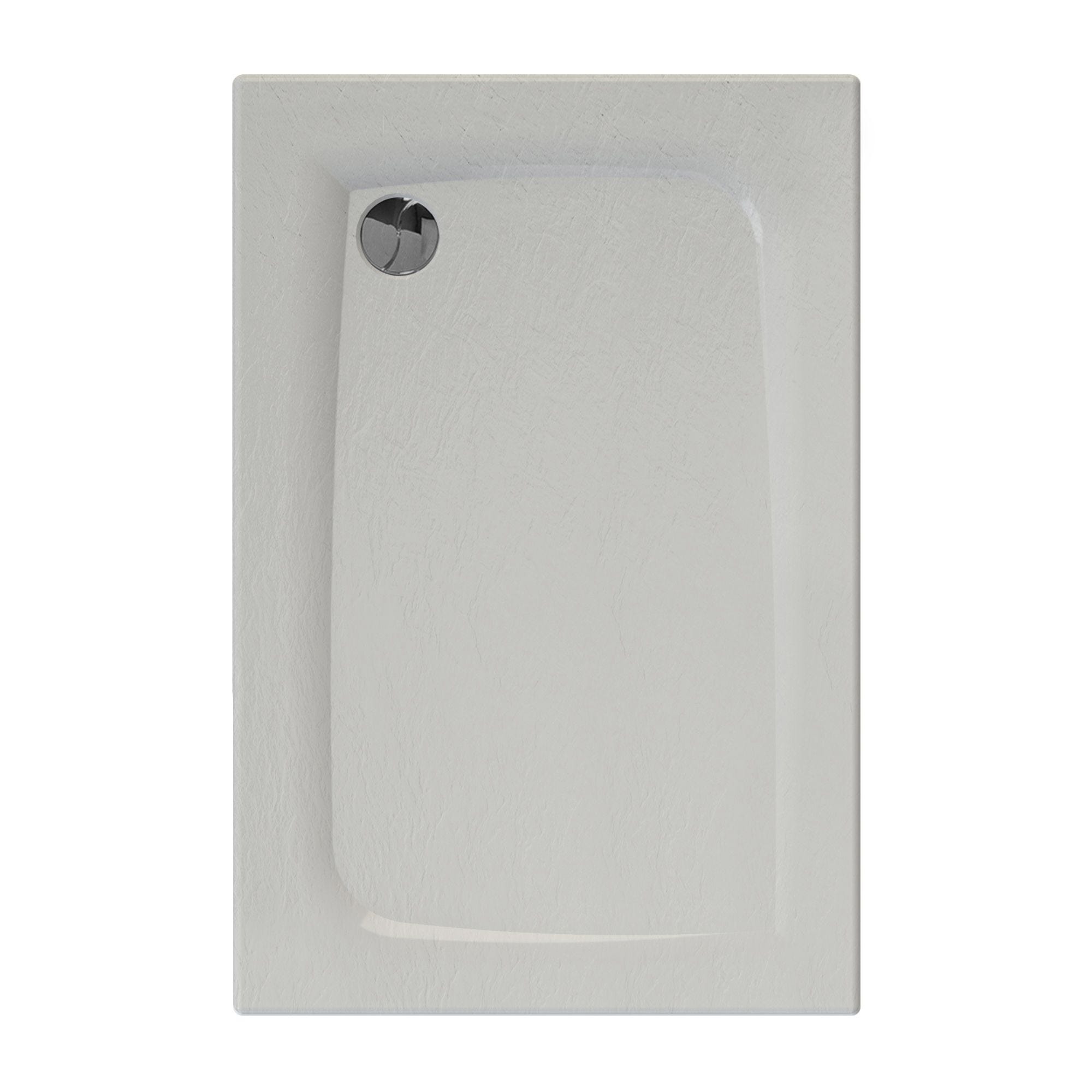 Receveur de douche extra-plat texture effet pierre MOONEO RECTANGLE 120 x 80 cm blanc 0