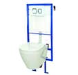 Pack WC suspendu AZZILY avec cuvette en porcelaine - Mécanisme 3/6L - Alimentation d'eau silencieuse