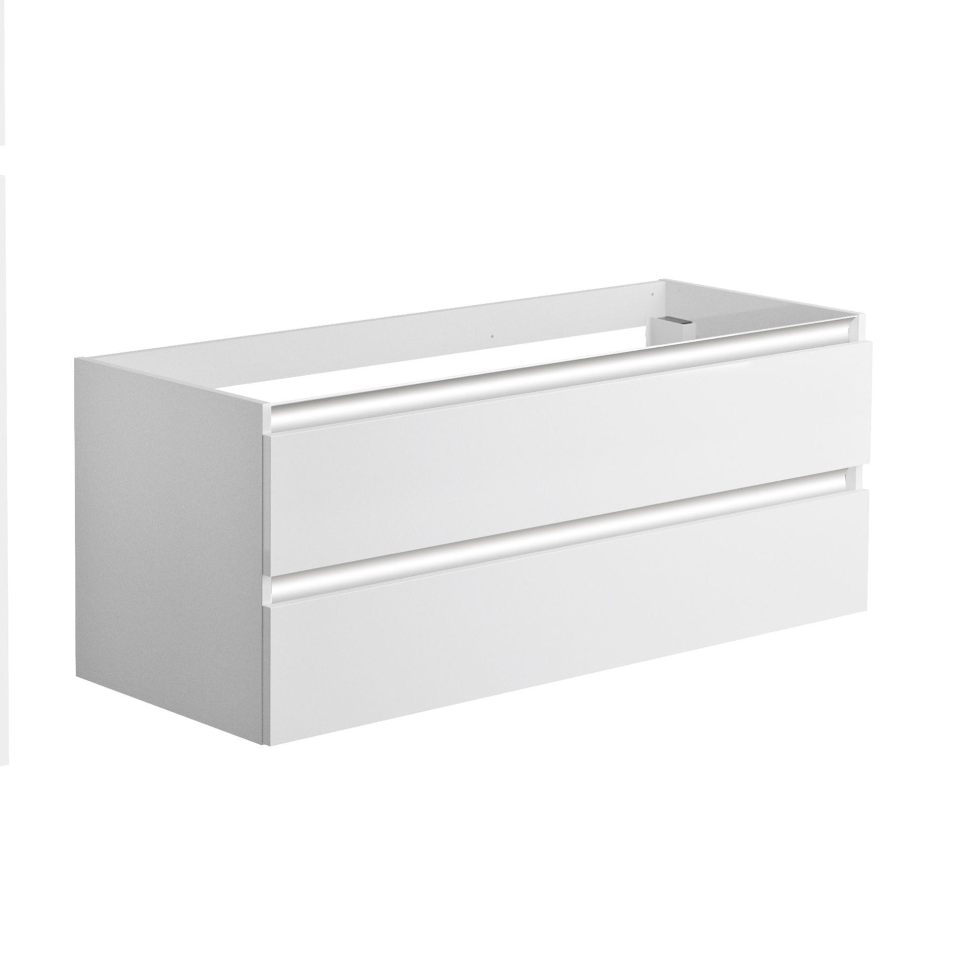 Meuble sous-vasque 120 cm 2 tiroirs PESARO blanc alpin brillant