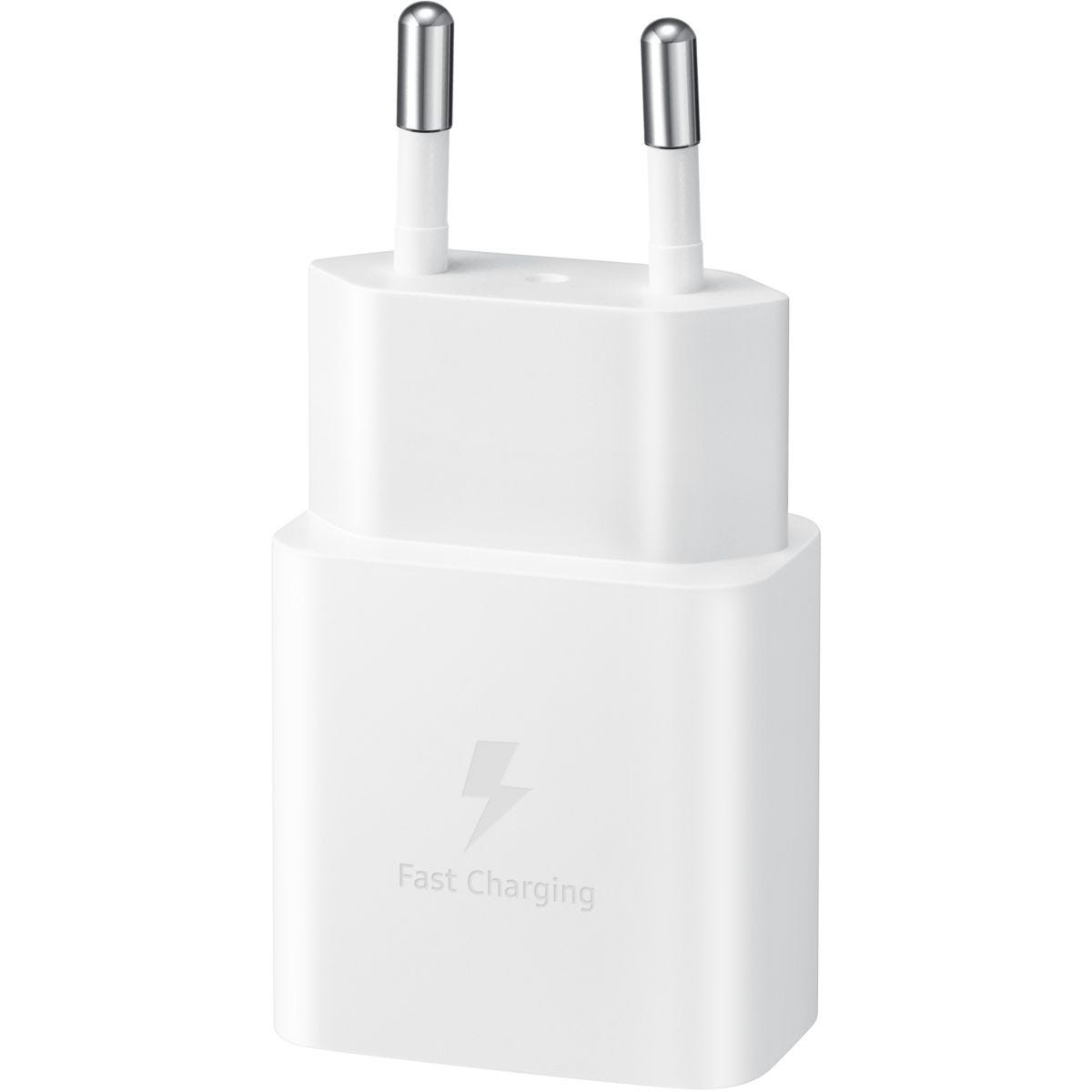 Chargeur USB C SAMSUNG 15W USB-C + cable blanc 1