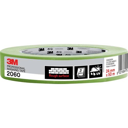 3M PT206024 Ruban de masquage pour peinture 3M™ 2060 vert clair (L x l) 50 m x 24 mm 1 pc(s)