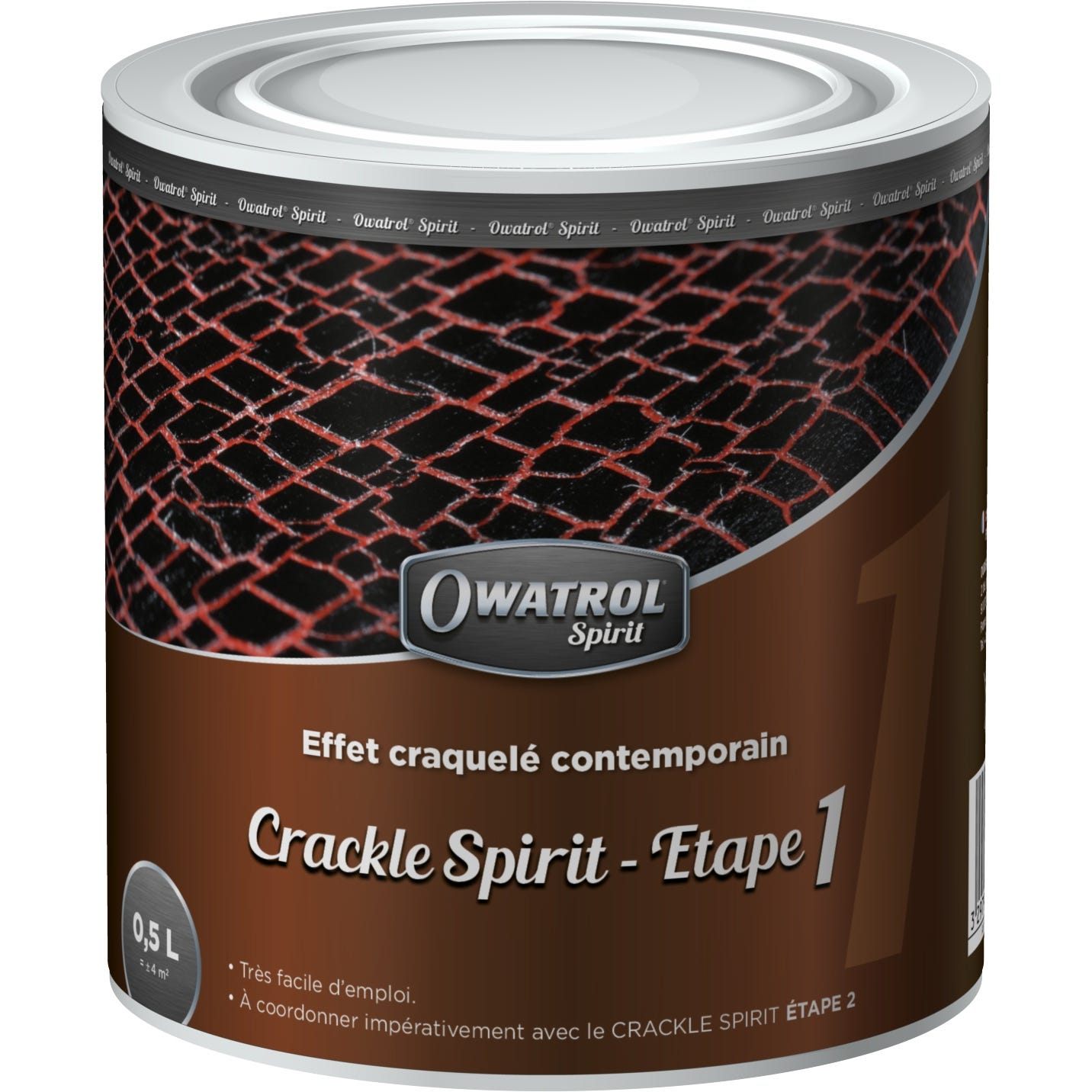 Effet craquelé contemporain Owatrol CRACKLE SPIRIT ETAPE 1 0.5 litre 0