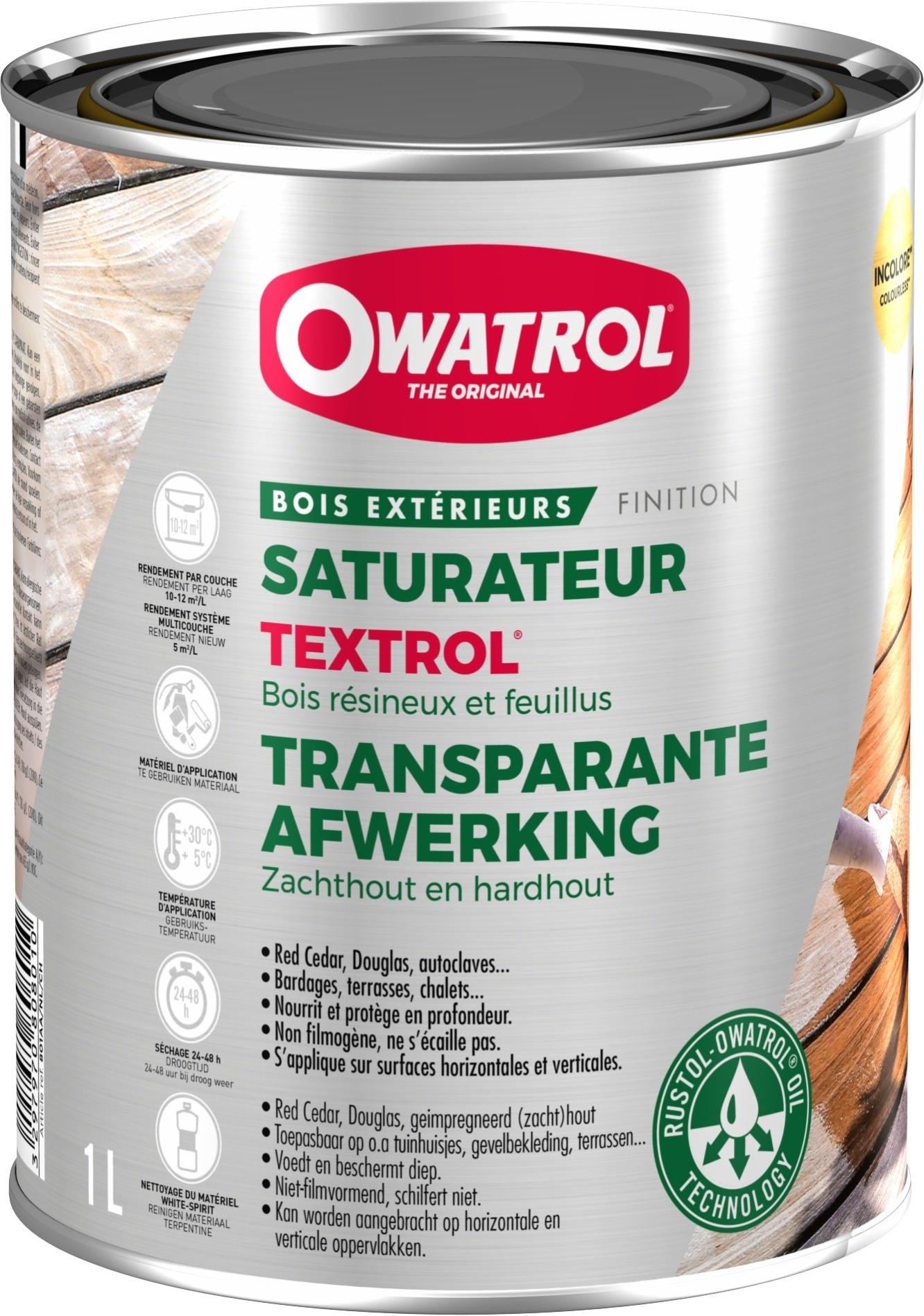 Saturateur extérieur bois résineux / Autoclaves Owatrol TEXTROL Chêne doré (ow11) 20 litres