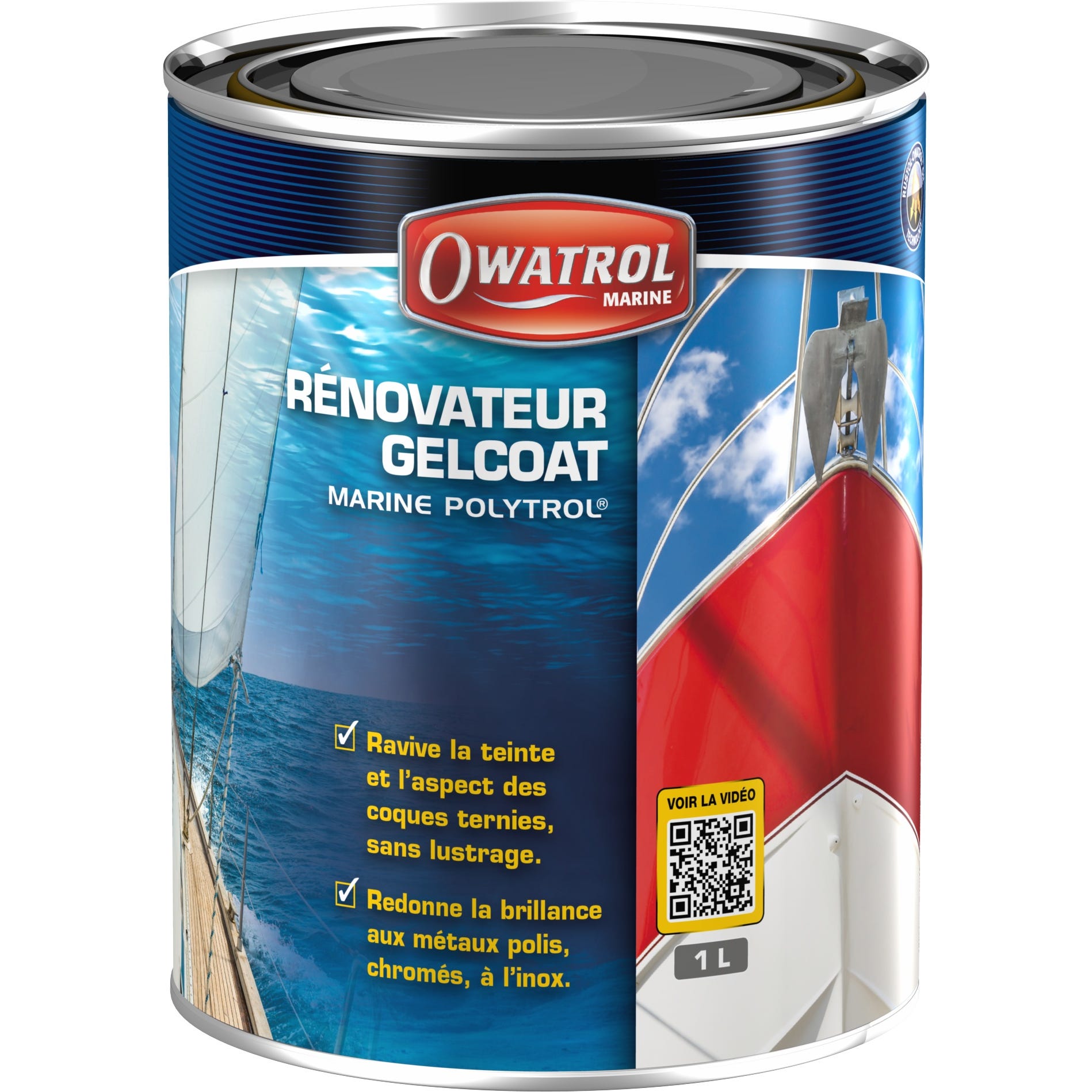 Elimine la rouille sur l'inox, ravive les gelcoats Owatrol MARINE POLYTROL 1 litre 0