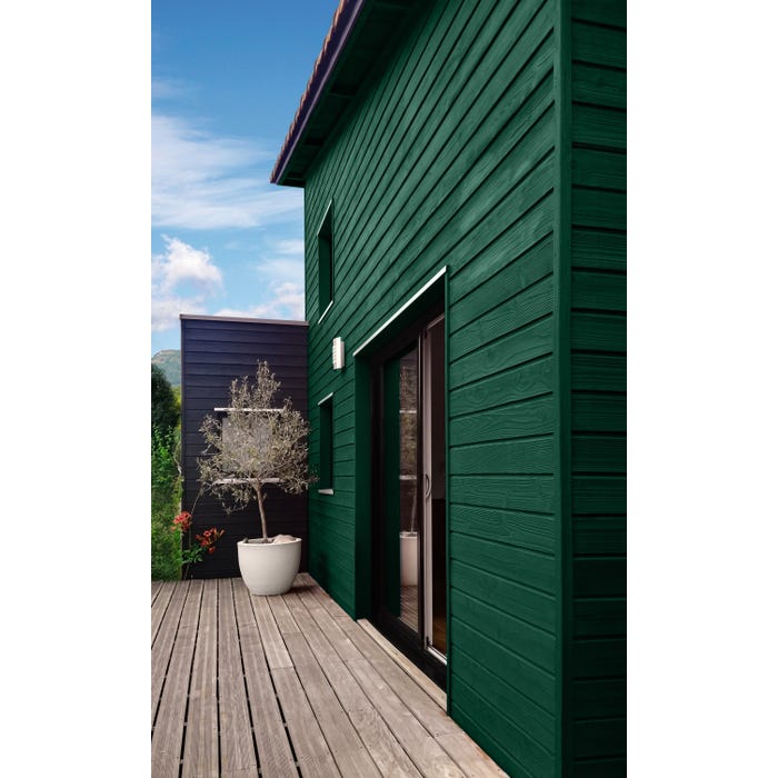 Peinture pour bois extérieur opaque - Finition Mate Owatrol BOIS COLOR Vert Basque RAL 6005 1 litre 3