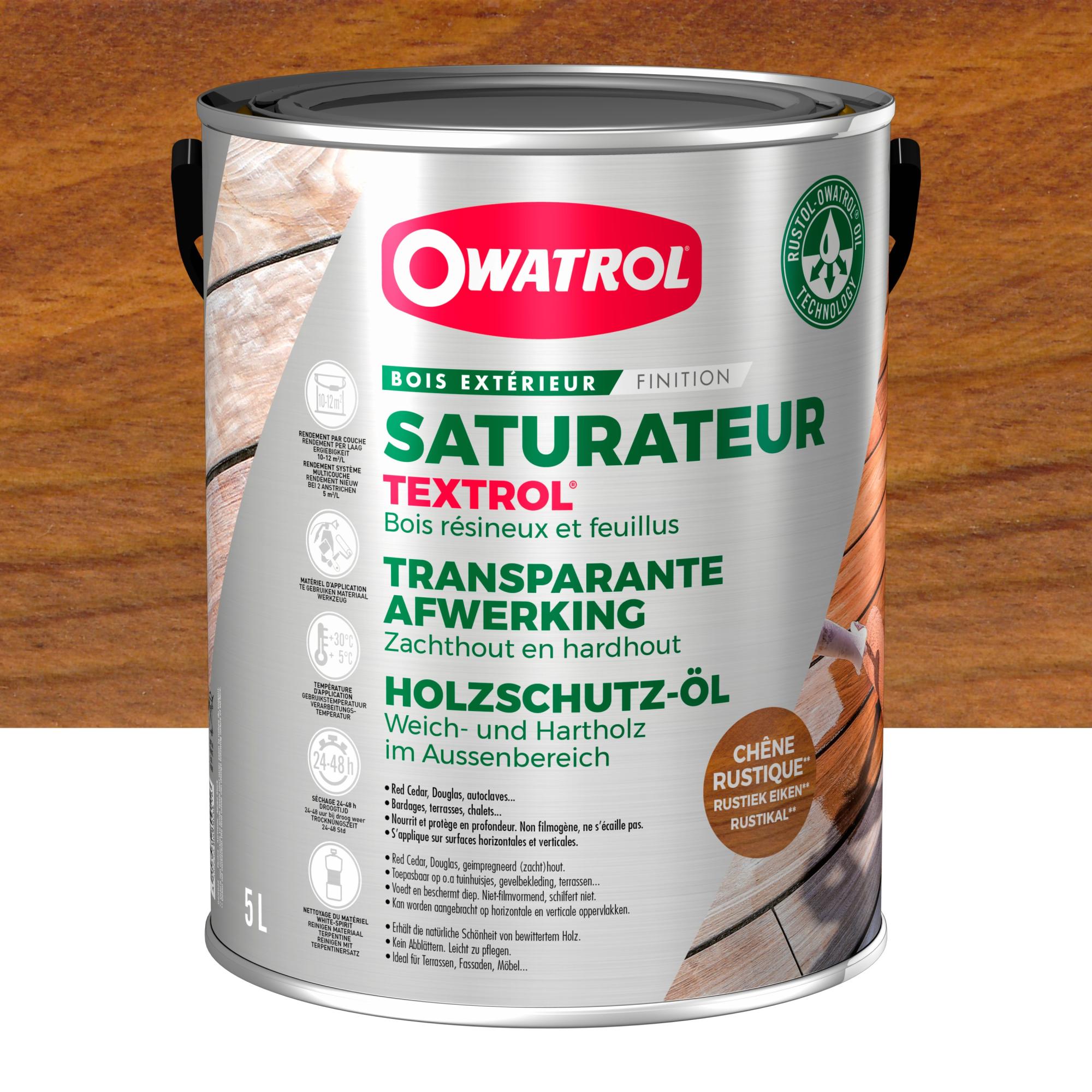 Saturateur extérieur bois résineux / Autoclaves Owatrol TEXTROL Chêne rustique (ow13) 5 litres