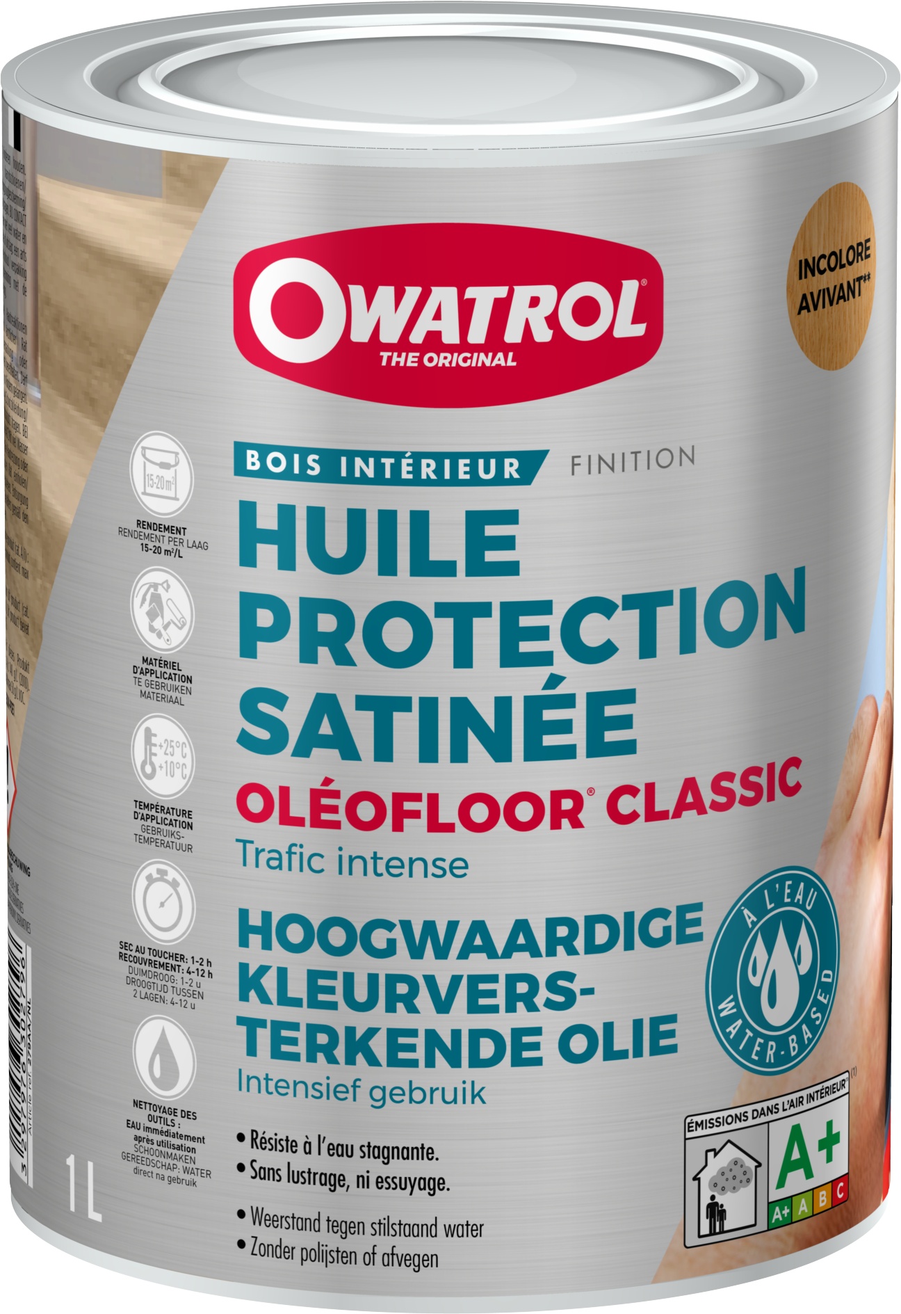 Huile protection satinée Owatrol OLEOFLOOR CLASSIC 1 litre