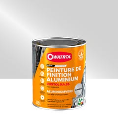 Peinture de finition aluminium métaux, pvc, bois Owatrol RUSTOL-ALU RA.85 Aluminium 0.75 litre