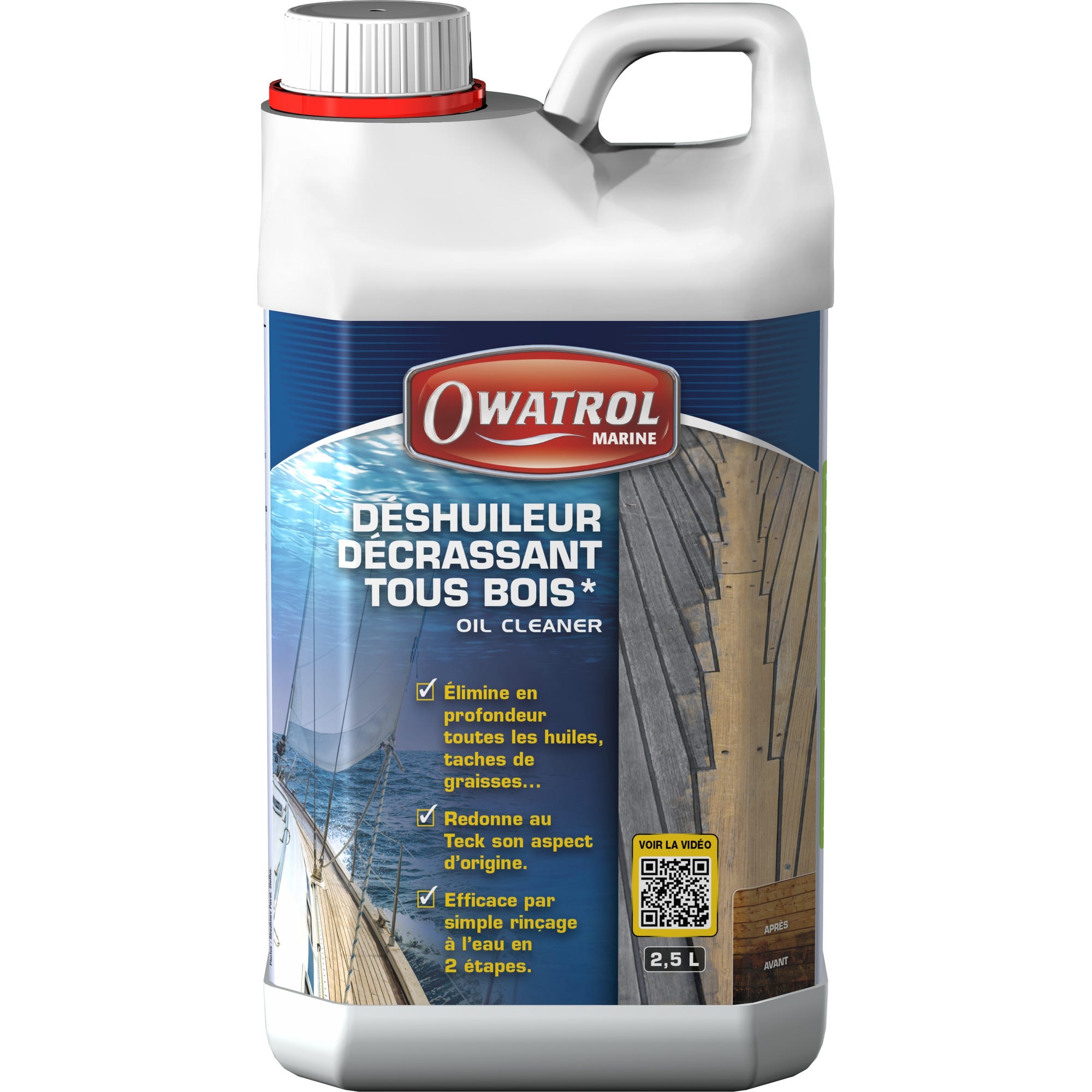Deshuileur et décrassant tous bois Owatrol OIL CLEANER 2.5 litres 0