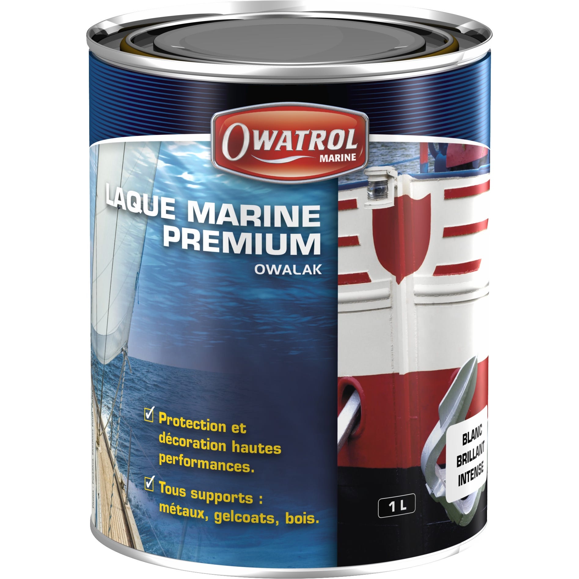 Laque marine brillante anticorrosion Owatrol OWALAK MARINE Blanc 2.5 litres 0