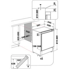 Réfrigérateur top encastrable HOTPOINT BTS1622/HA 1 5