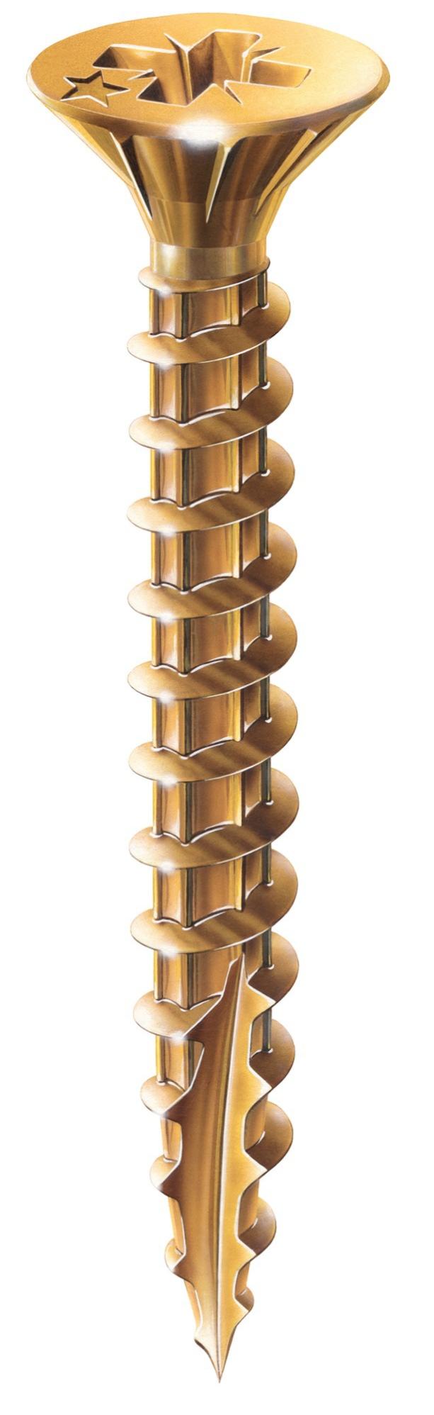 Vis à bois agglomérés Pozidrive acier bichromaté 4,5X20 boîte de 500 - ROCKET - 351400222286