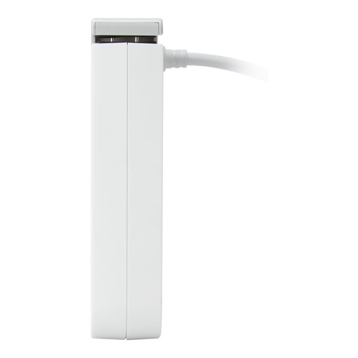 Bloc multiprise Gekko clipsable avec chargeurs USB Blanc - OTIO 5