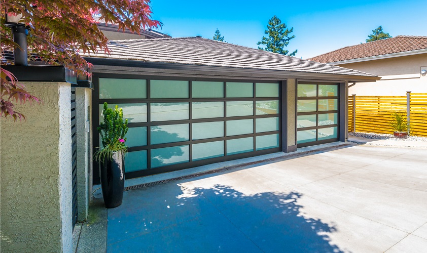 Porte de garage sectionnelle design L 3000 mm x H 2100 mm