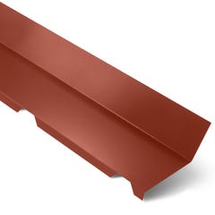 Faîtière Crantée Contre Mur 2100 mm ELDA® | Rouge Tuile | RAL 8012