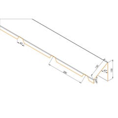 Faîtière Simple Crantée 2100 mm ELDA® | Gris Anthracite | RAL 7016 3