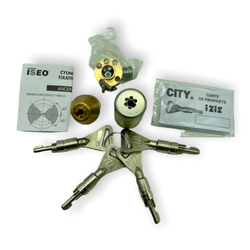 Jeu de cylindre CAVERS IZIS pour serrure emboutie A2P2 - ISEO - 56290005