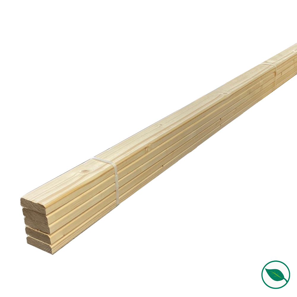 Lot de 5 lames barre écharpe sapin rabotés 2400 x 70 x 22 mm - PEFC 70%